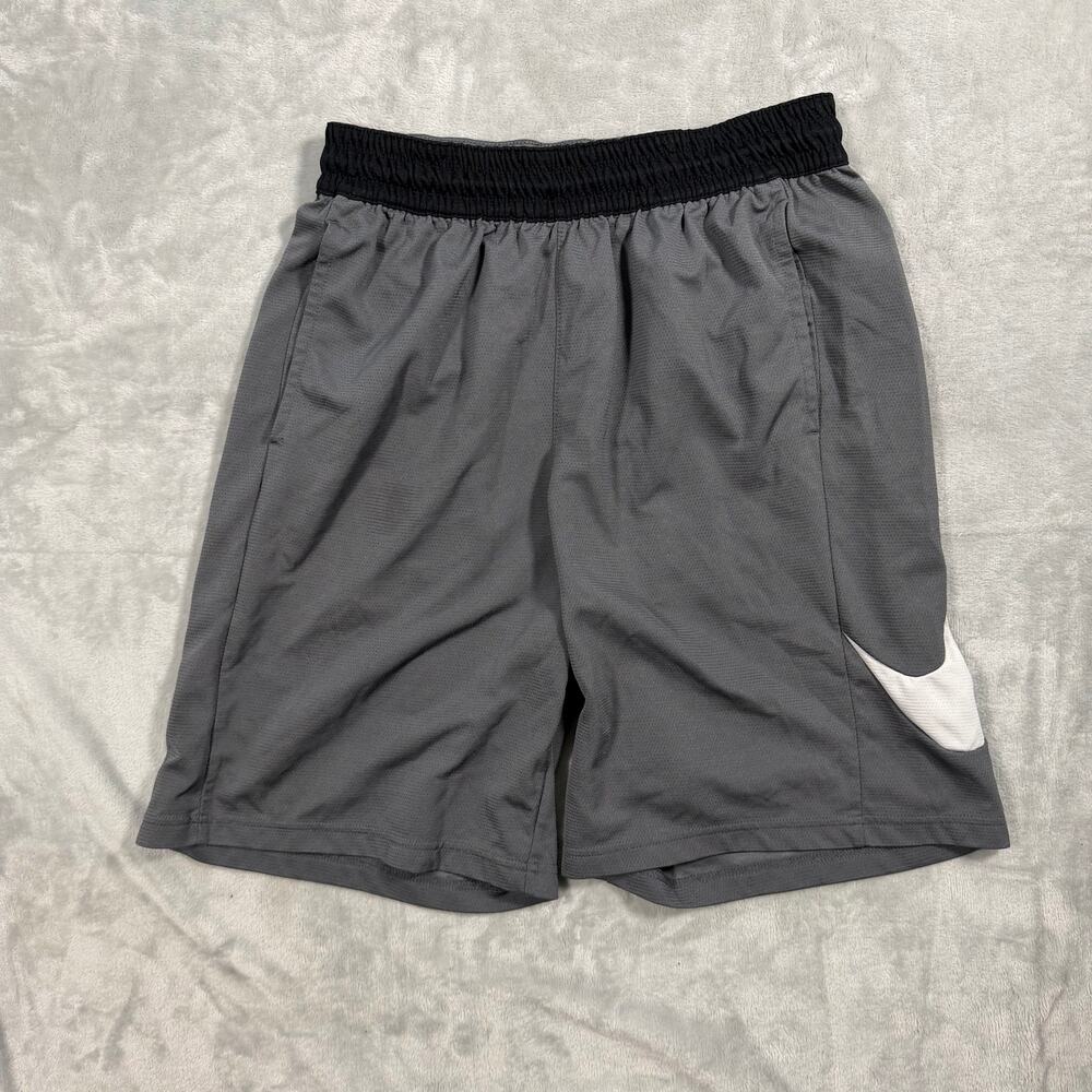 Nike Dri-FIT Mens Small Gray Big Swoosh Athletic Training Shorts